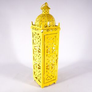 Ornate Fancy 16" Metal Candle Stick Holder Candlestick Container Hanging Stand